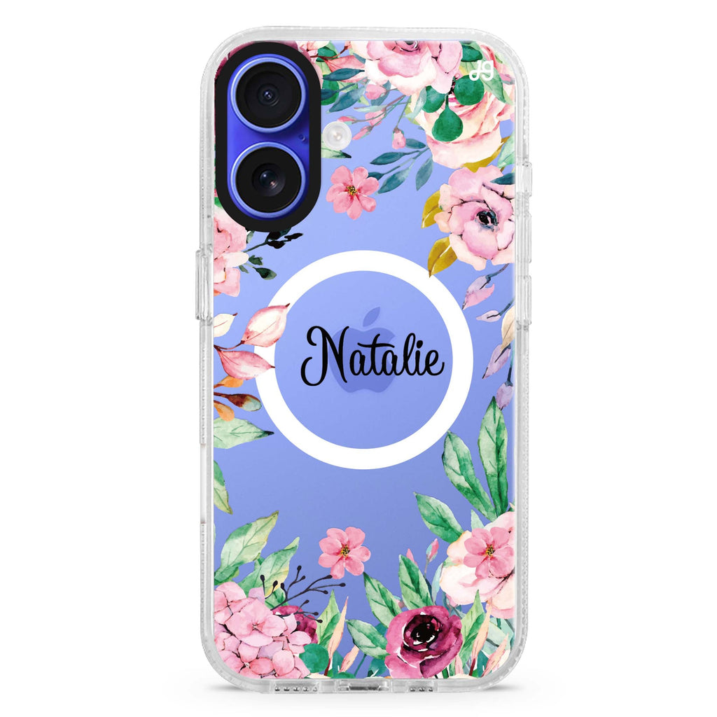 Floral Dream II MagSafe Compatible iPhone 16 Ultra Clear Case - Personalized and Stylish Protection