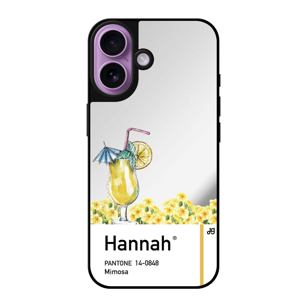 Reflective iPhone 16 Mirror Case –#14-0848 Mimosa I Design