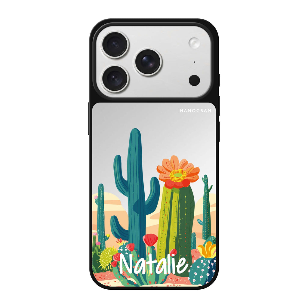 Desert Oasis personalized name nature iPhone 18 Pro Max mirror case