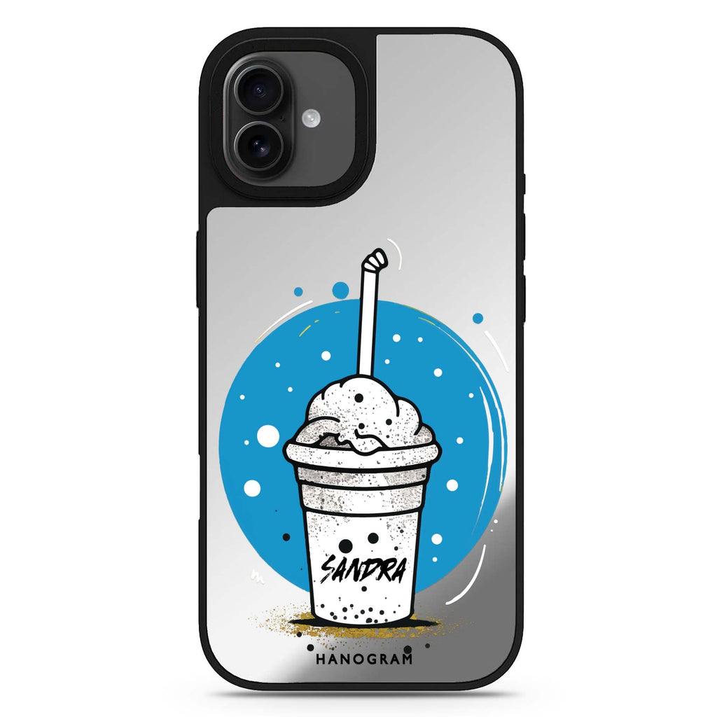 Frosty Delight personalized name iPhone 17 mirror case