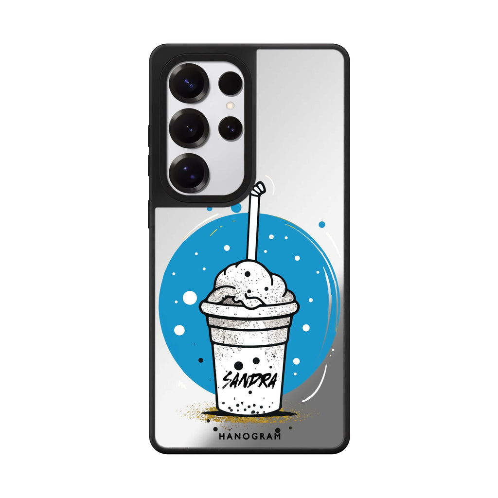 Custom Frosty Delight Samsung Galaxy S25 S24 S23 Ultra mirror case, front view