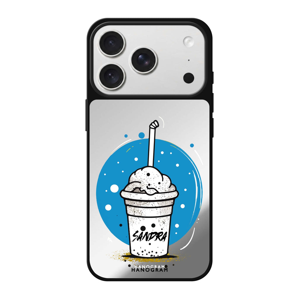 Frosty Delight personalized name winter holiday playful iPhone 18 Pro Max mirror case