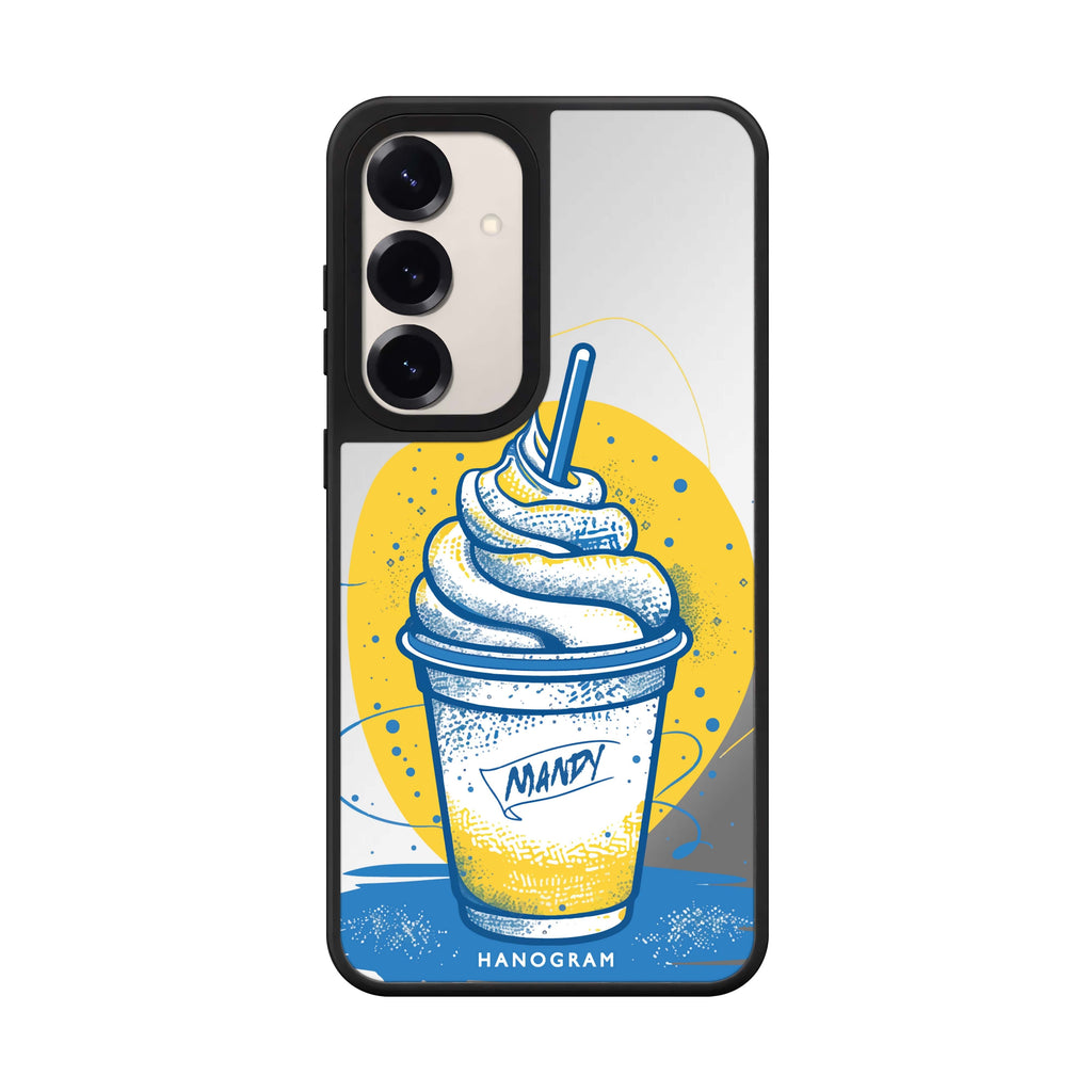 Custom name Frozen Fantasy Samsung Galaxy mirror case front view