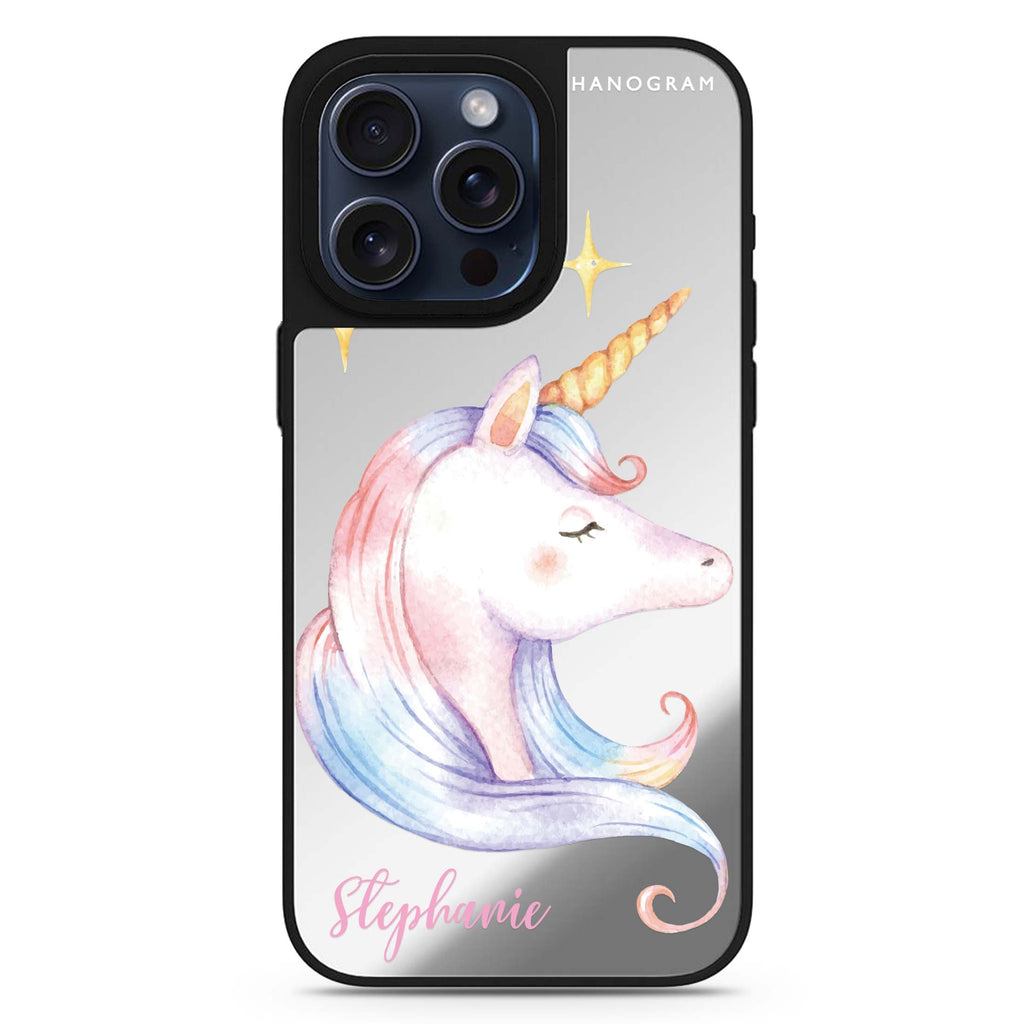 Wonderful Floral personalized name MagSafe mirror case for iPhone 16/15/14 Pro Max and Pro, main view