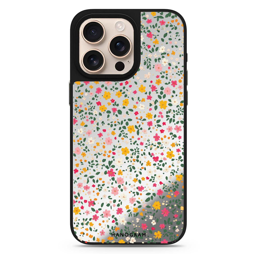 Petite Bloom iPhone floral design iPhone 16/15/14 Pro Max & Pro mirror case