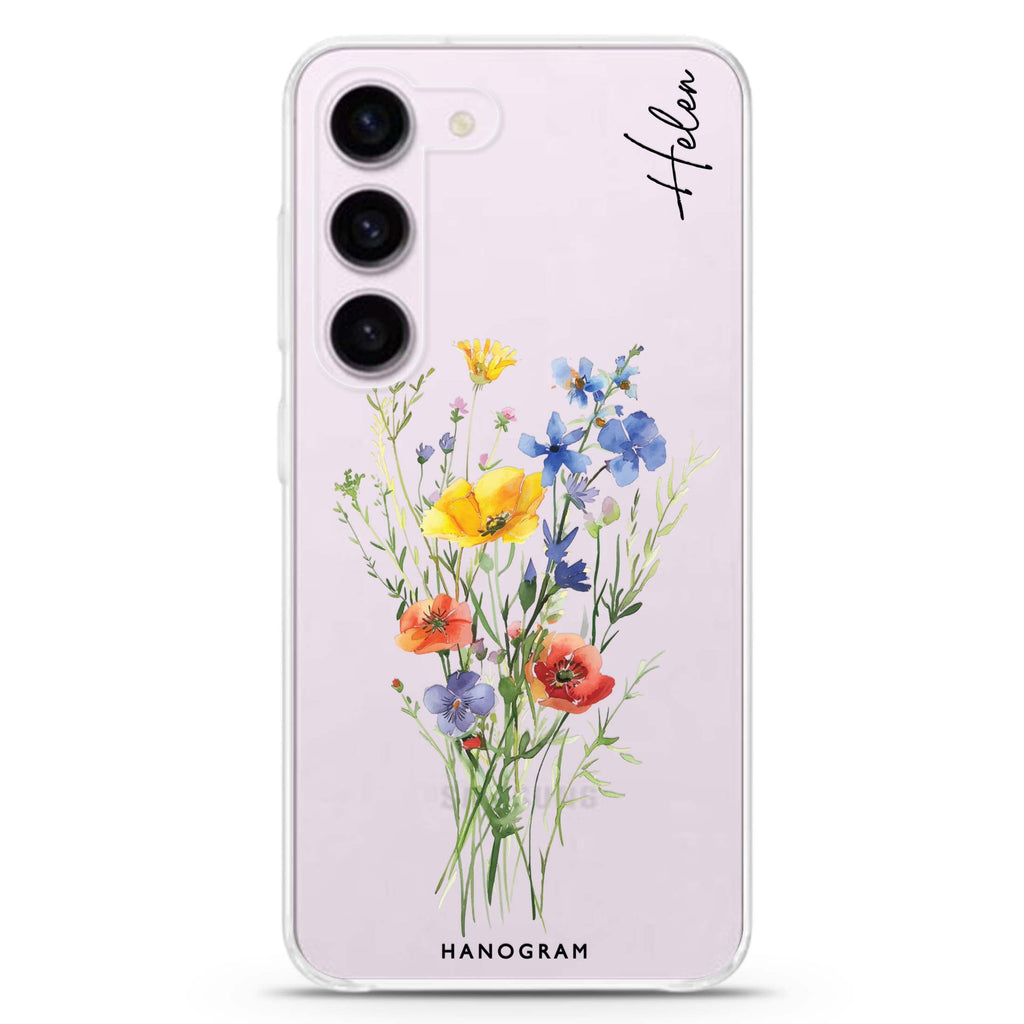 Wildflower Whimsy Samsung Galaxy S23 Plus Case - Personalized and Stylish Protection