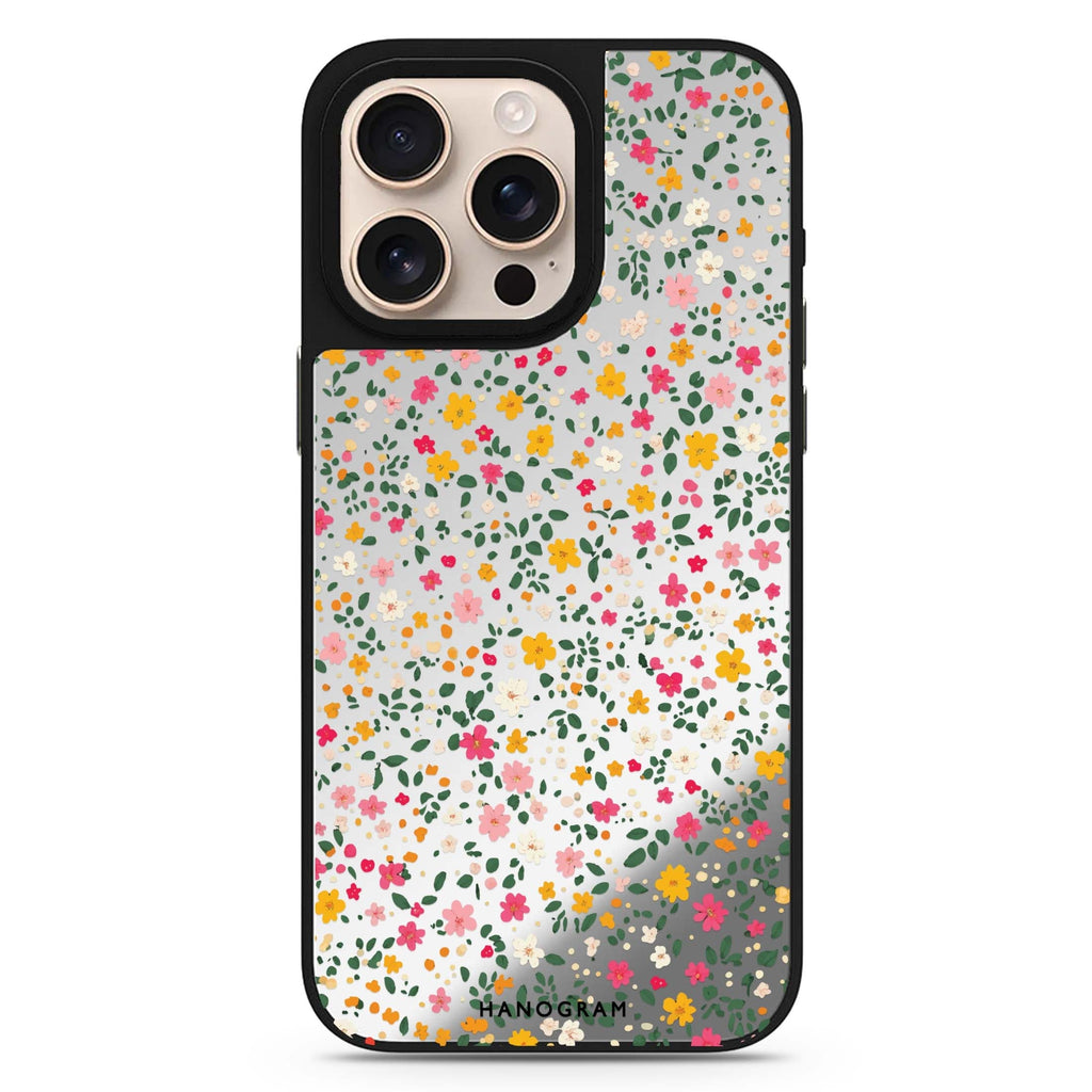 Petite Bloom MagSafe compatible mirror case for iPhone 16/15/14 Pro Max and Pro, main view