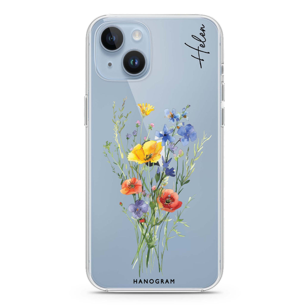 Wildflower Whimsy iPhone 15 Plus Ultra Clear Case