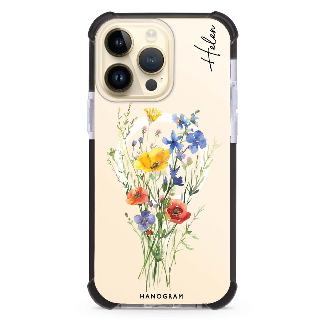 Wildflower Whimsy MagSafe Compatible Ultra Shockproof Case
