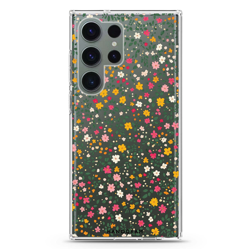 Petite Bloom Samsung Galaxy S26/S25/S24/S23/S22 Ultra ultra clear case, transparent design, main view