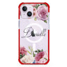 Light Pink Floral iPhone 15 Plus MagSafe Compatible Ultra Shockproof Case