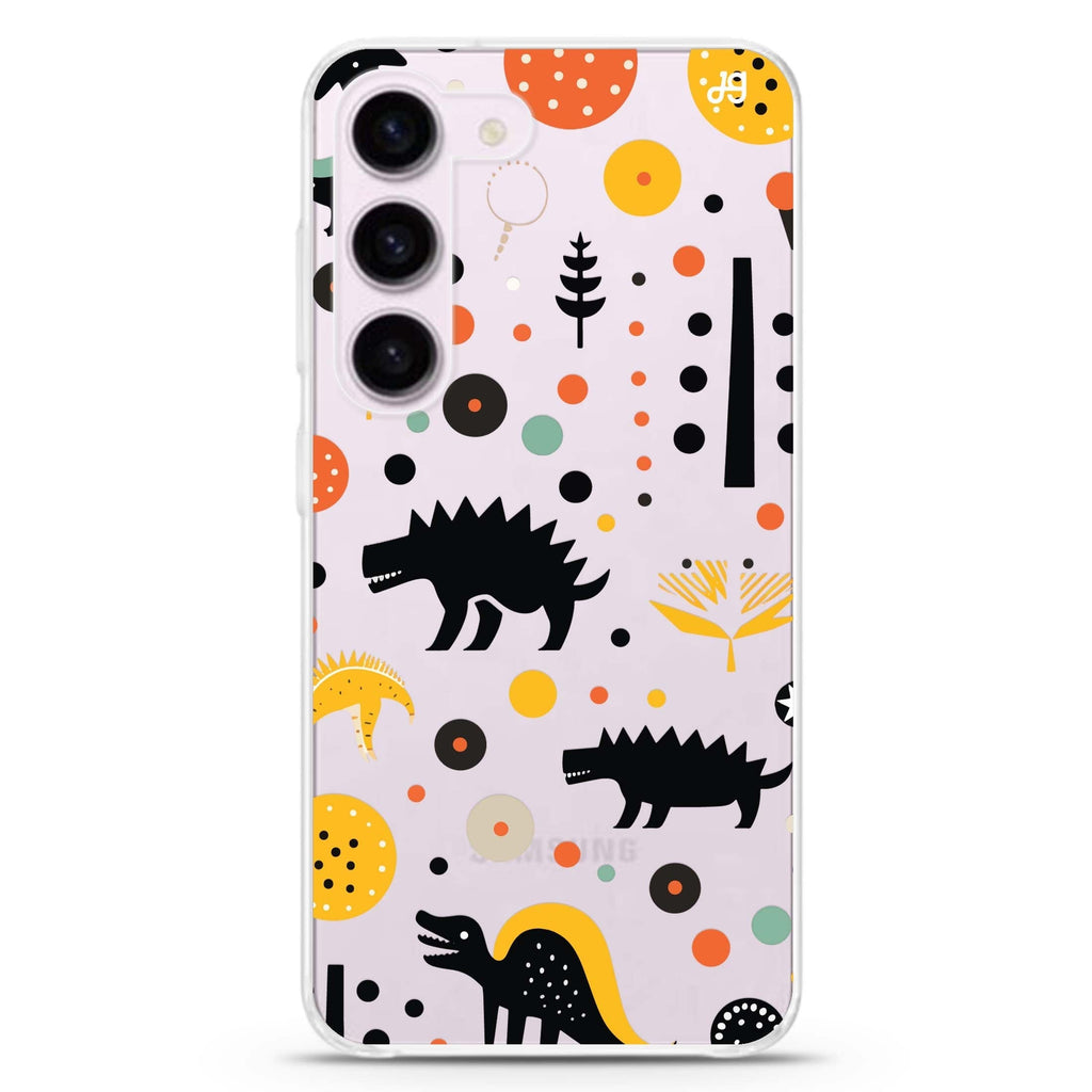 Cuddly Rex ultra-clear case for Samsung Galaxy S23/S22, front view