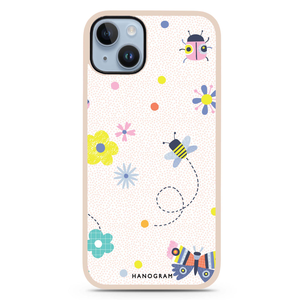 Cute Floral iPhone 15 Plus Impact Guard Bumper Case