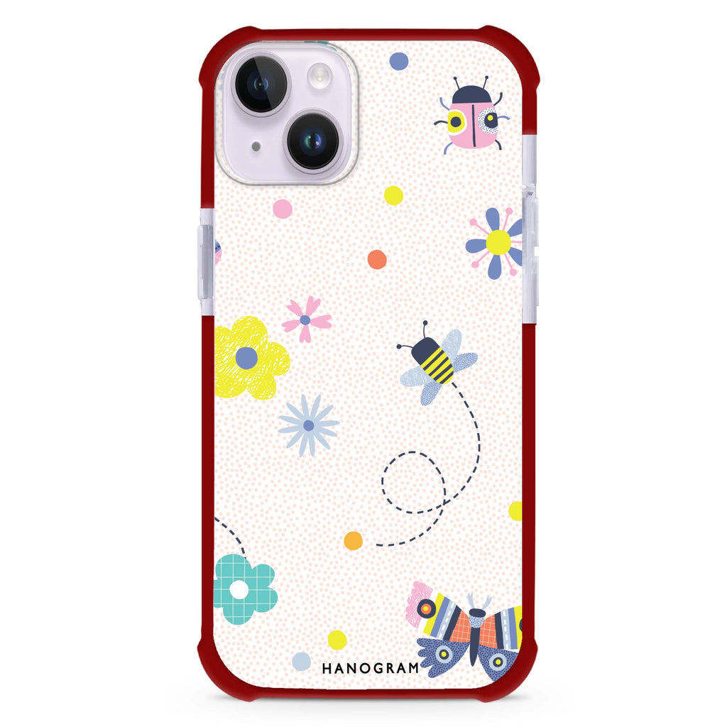 Cute Floral iPhone 15 Plus MagSafe Compatible Ultra Shockproof Case