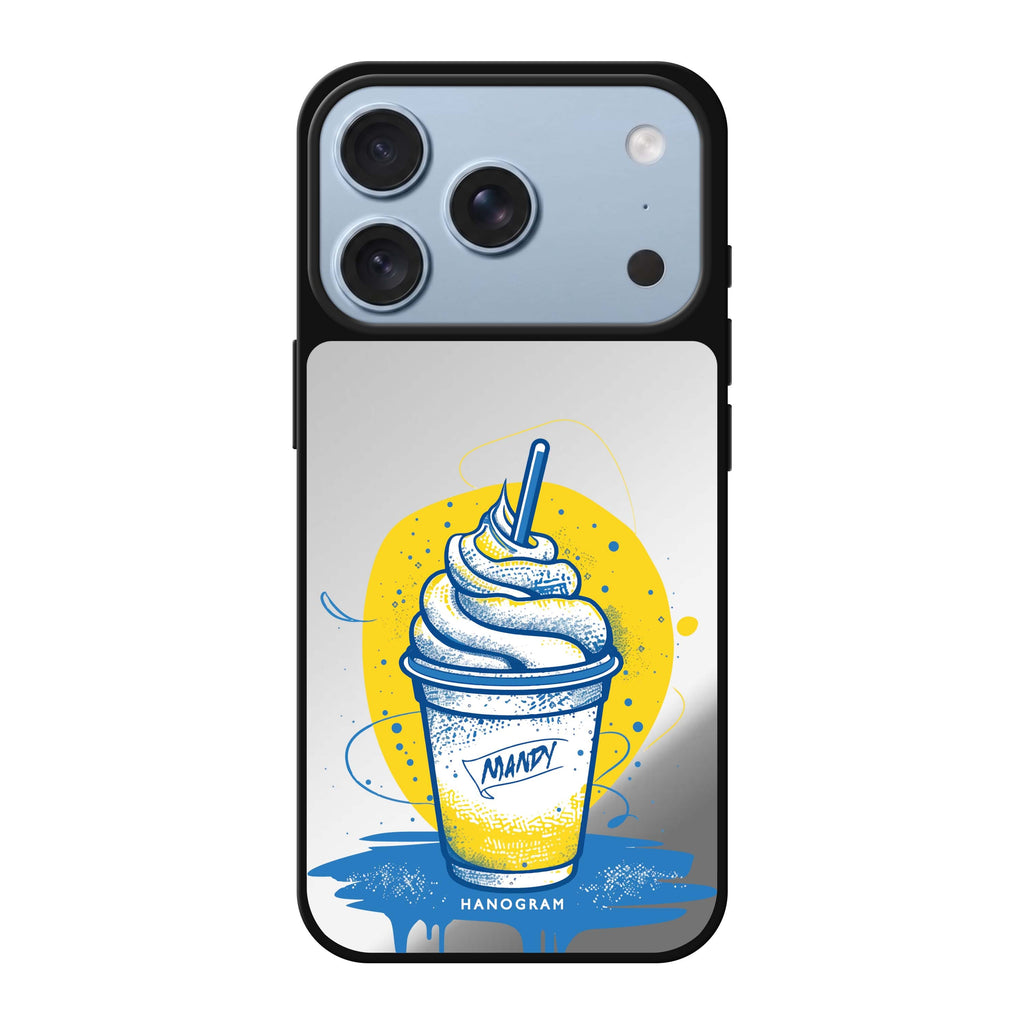 Frozen Fantasy personalized name winter holiday whimsical iPhone 18 Pro Max mirror case