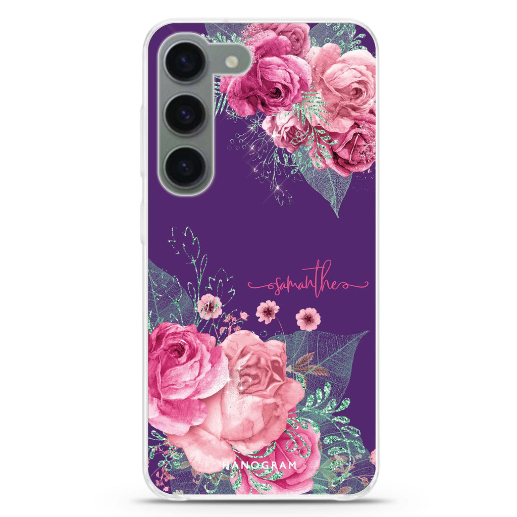 WildRose personalized ultra-clear case for Samsung Galaxy S23/S22, front view