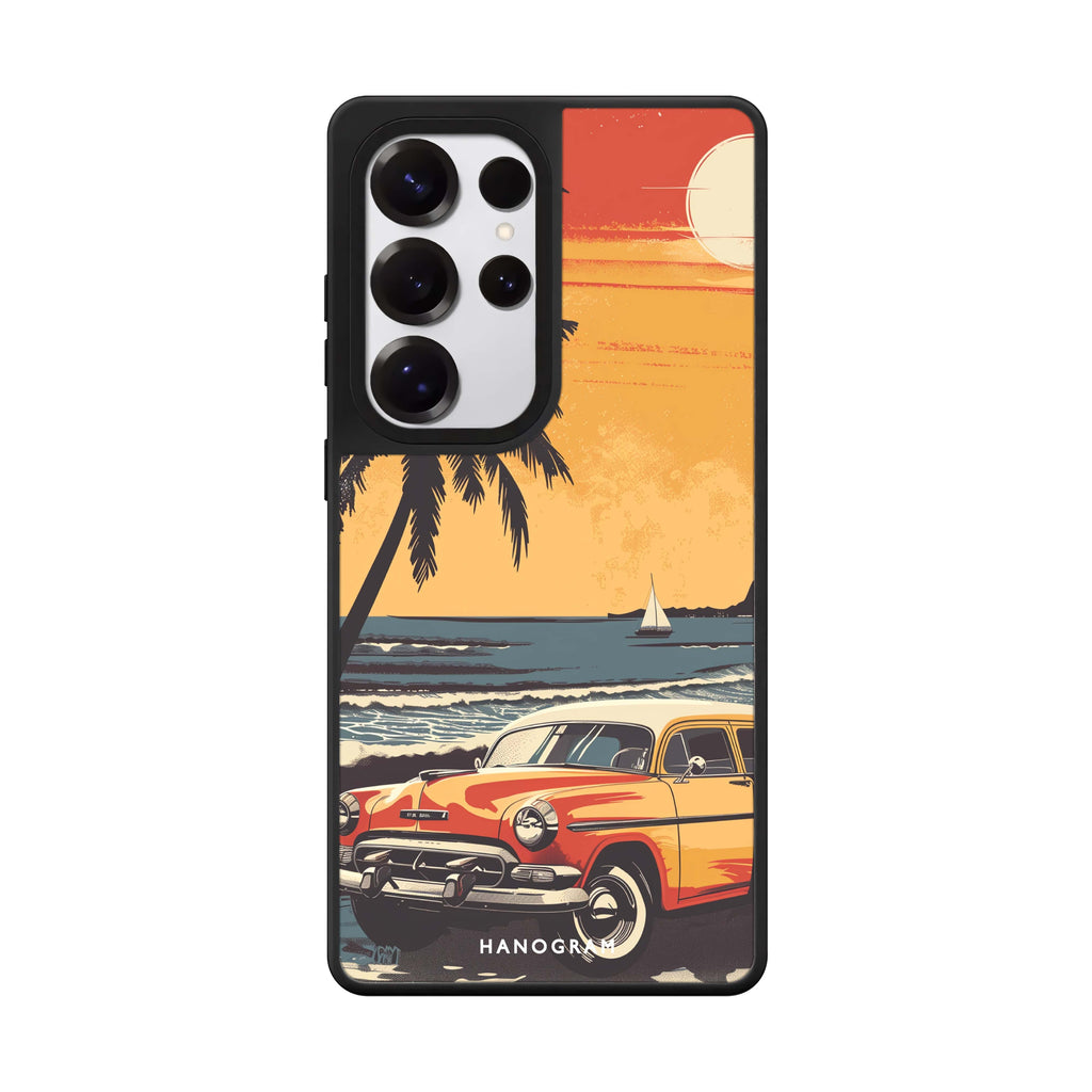 Ocean Waves Samsung Galaxy S25 S24 S23 Ultra mirror case, front view