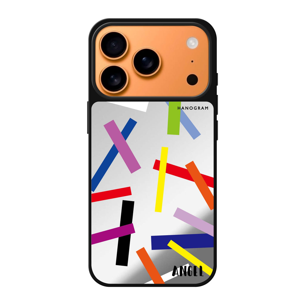 Abstract Art personalized name abstract iPhone 17 Pro Max mirror case