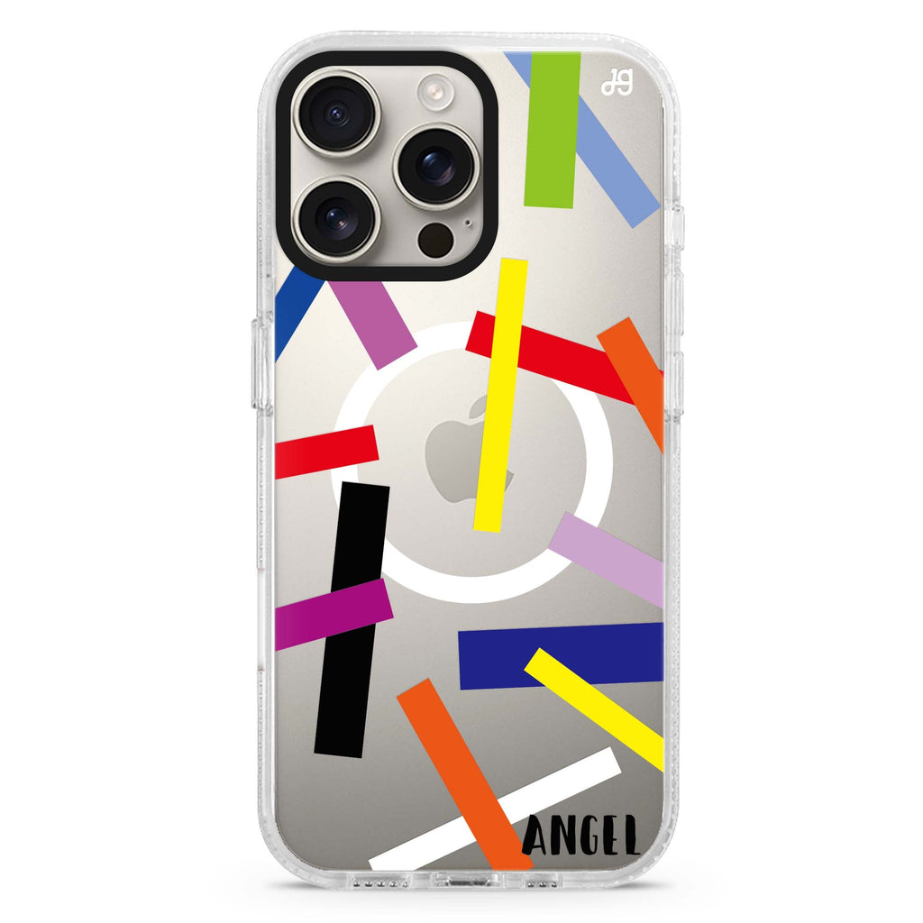Abstract Art MagSafe Compatible iPhone 16 Pro Ultra Clear Case - Personalized and Stylish Protection