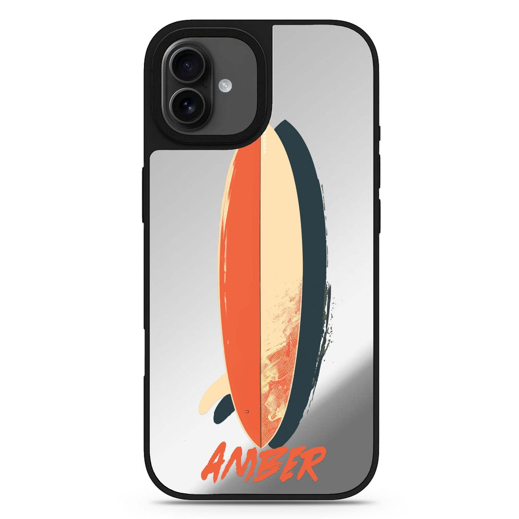 Wave Rider personalized name pattern design iPhone 17 mirror case