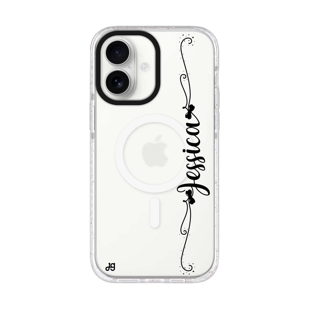 Custom Style 1 personalized name iPhone 17 ultra clear MagSafe case, front product view