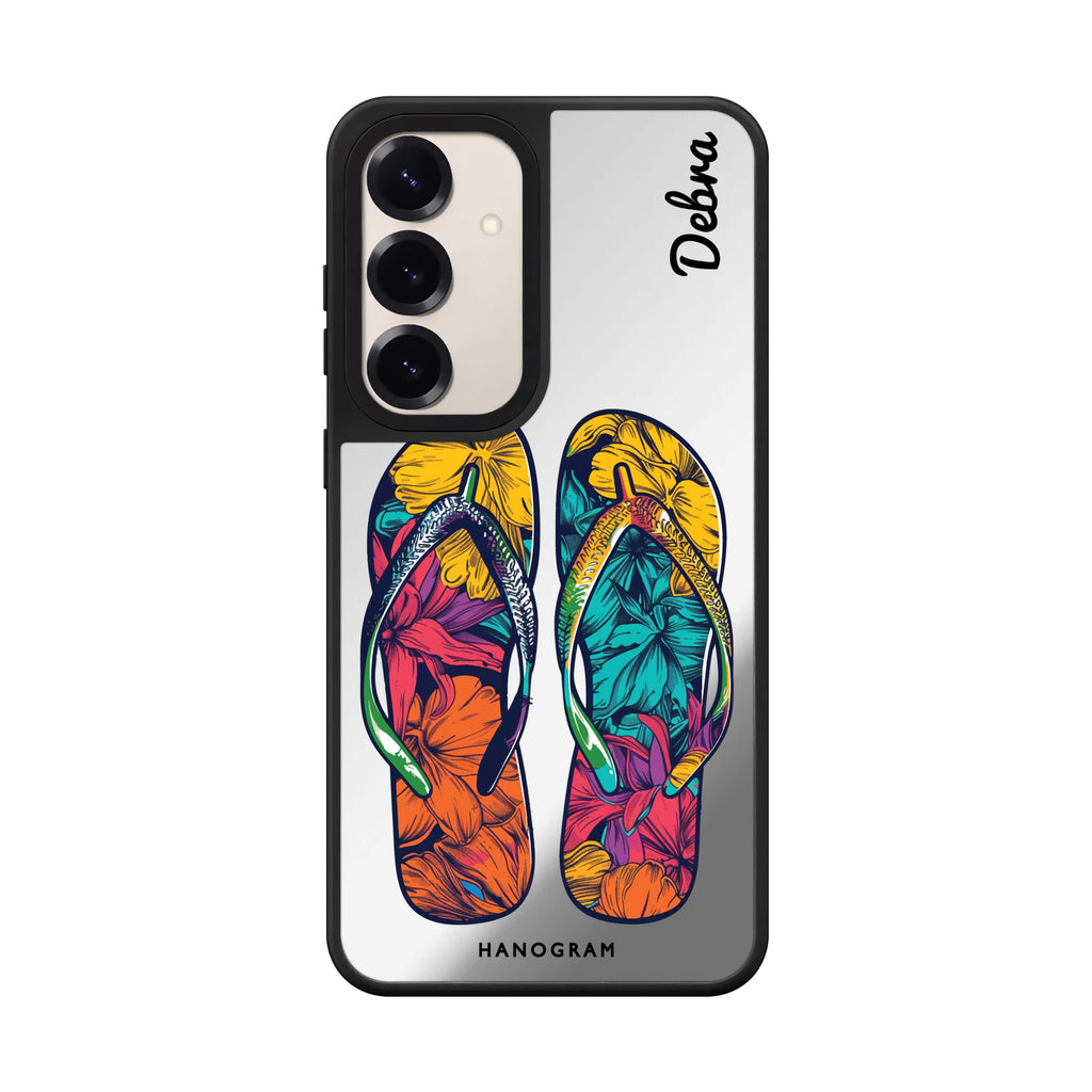Custom name Beach Walkers Samsung Galaxy mirror case front view
