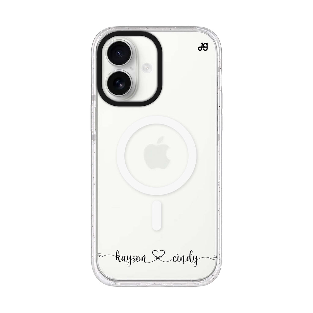 Custom Style 2 personalized name iPhone 17 ultra clear MagSafe case, front product view