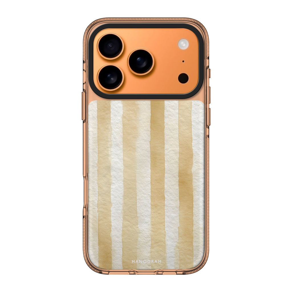 Sandscript Stripes pattern iPhone 17 Pro Max ultra clear case