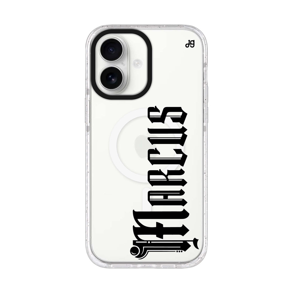 Custom Style 6 personalized name iPhone 17 ultra clear MagSafe case, front product view