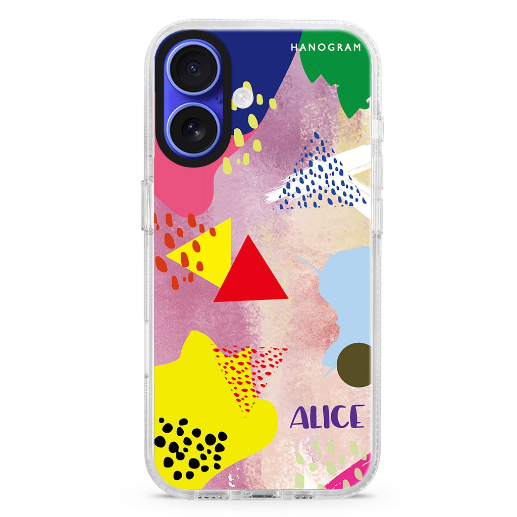 Trendy Abstract III MagSafe Compatible iPhone 16 Ultra Clear Case - Personalized and Stylish Protection