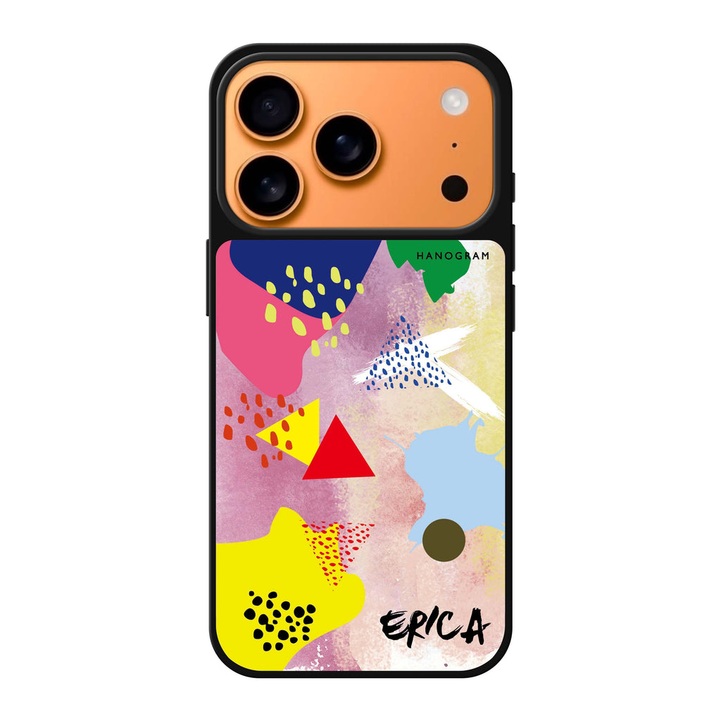 Trendy Abstract III personalized name abstract iPhone 17 Pro Max mirror case