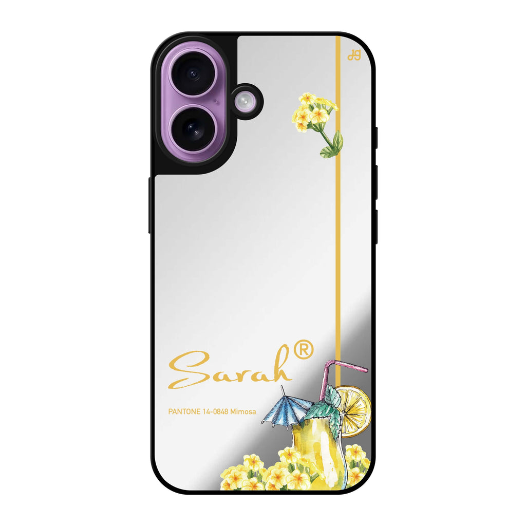 Reflective iPhone 16 Mirror Case –#14-0848 Mimosa II Design