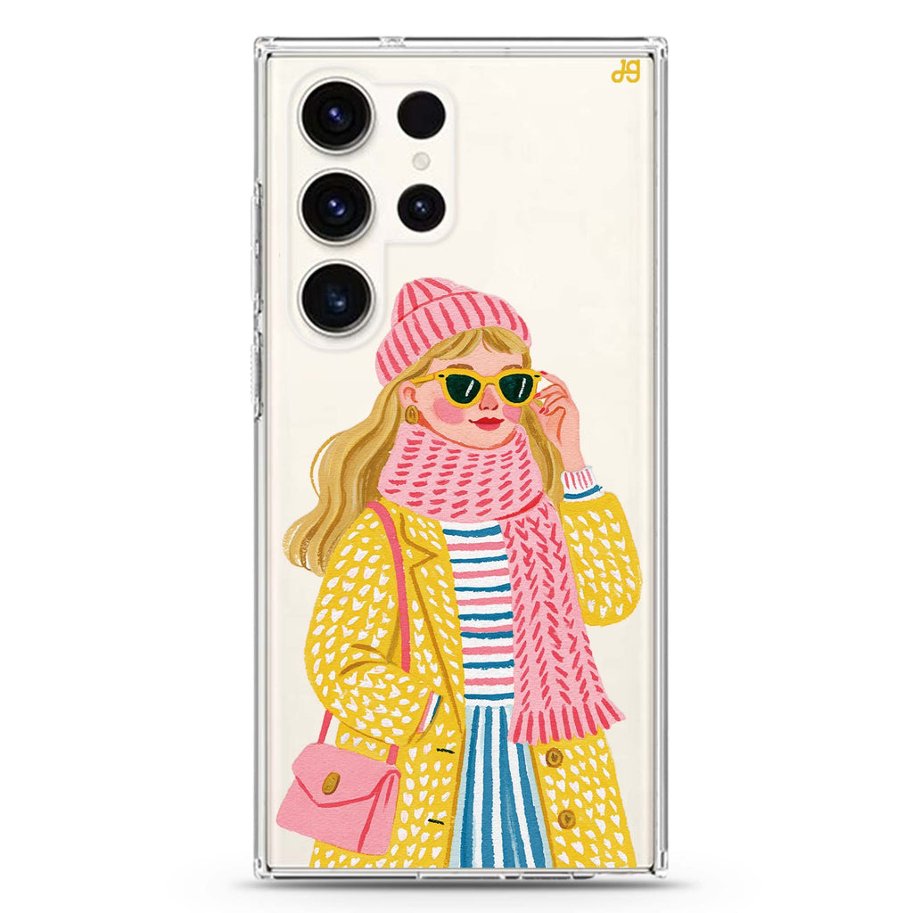 Cold Days Bright Layers Samsung Galaxy Ultra Clear Case — front view