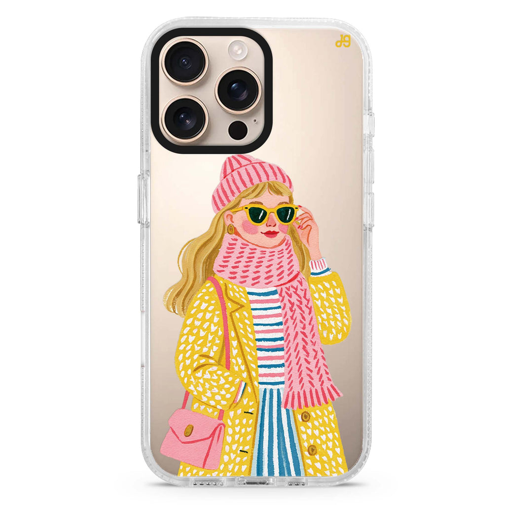 Cold Days Bright Layers iPhone 16 Pro Max Ultra Clear Case - front view