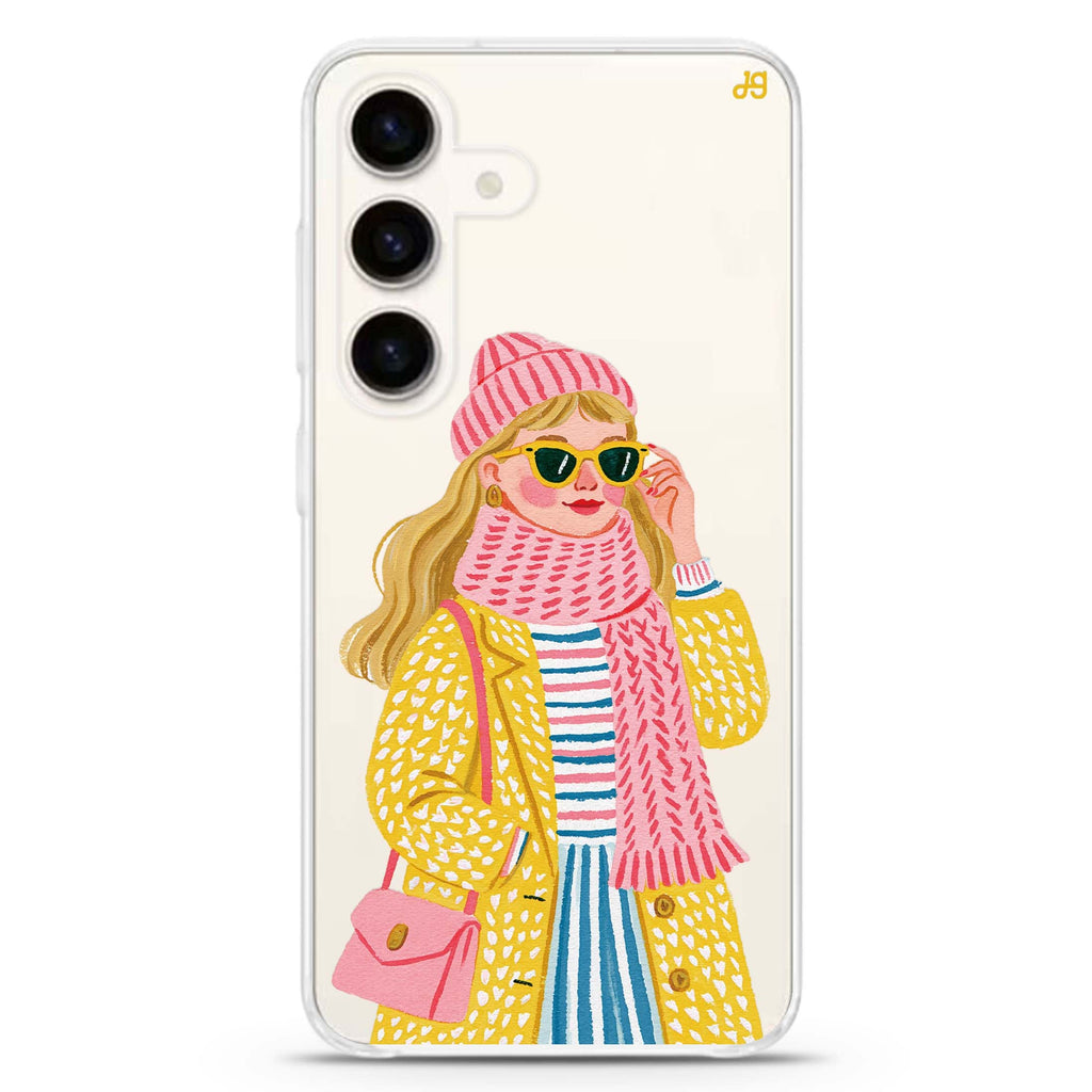 Cold Days Bright Layers Samsung Galaxy Ultra Clear Case — front view