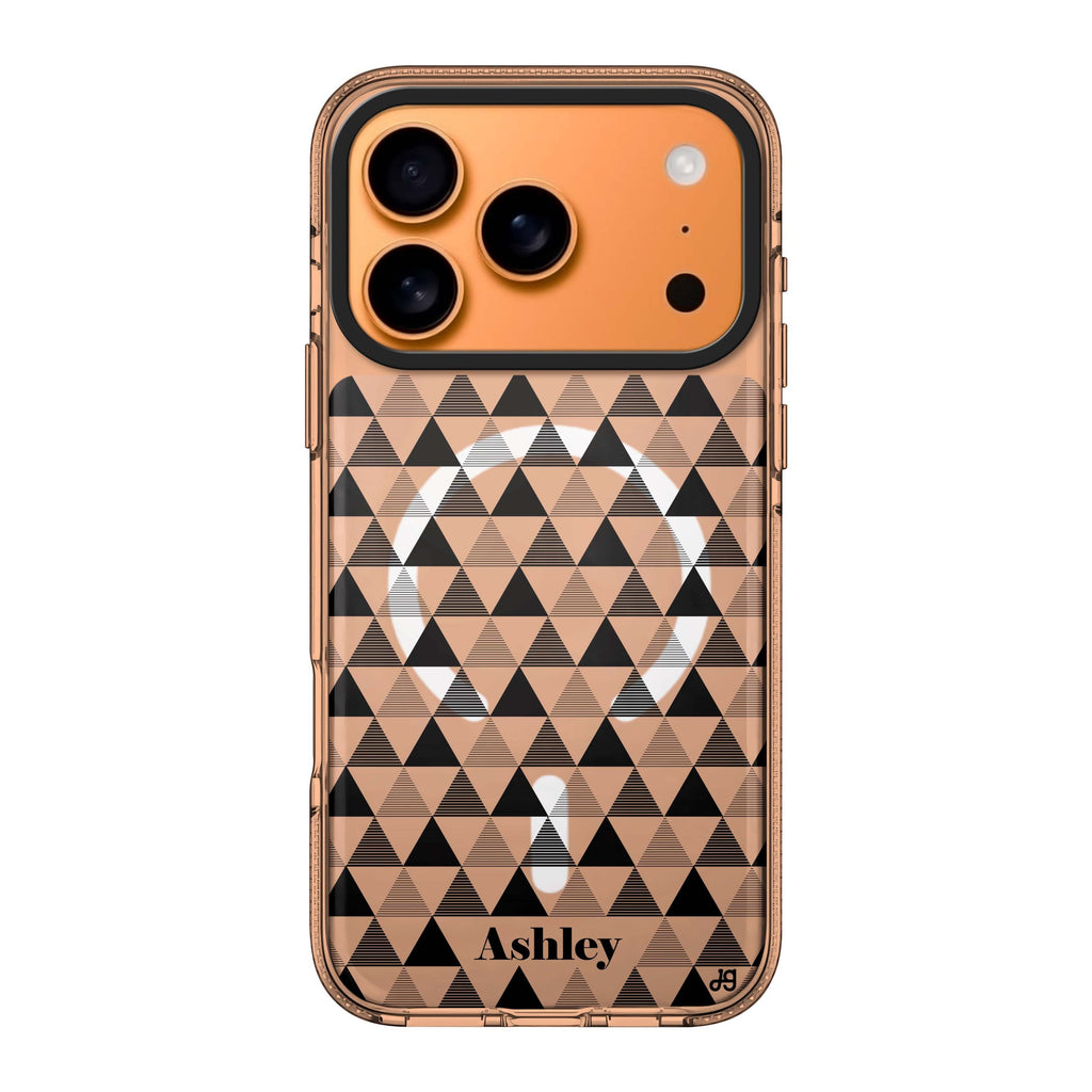 Triangles Seamless personalized name pattern geometric iPhone 17 Pro Max ultra clear case