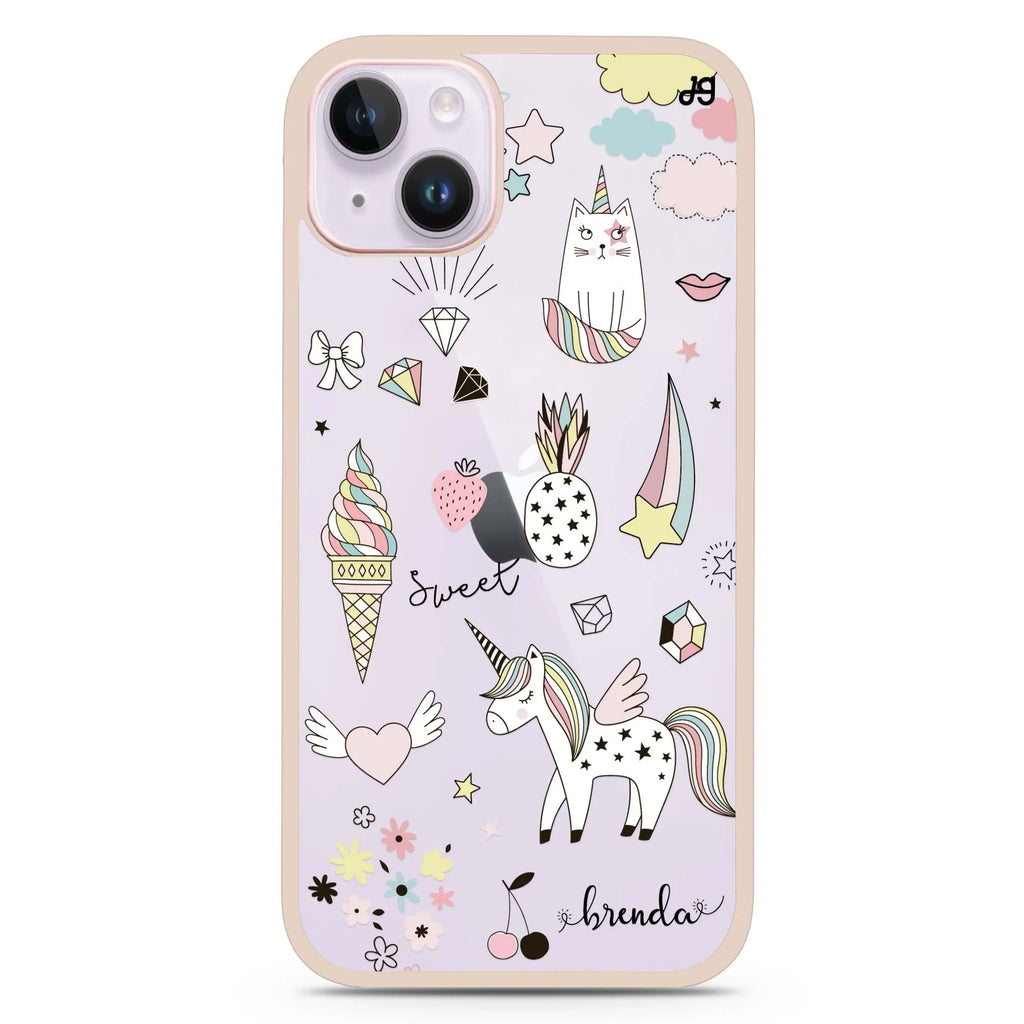 My lovely Cartoon iPhone 15 Plus Impact Guard Bumper Case
