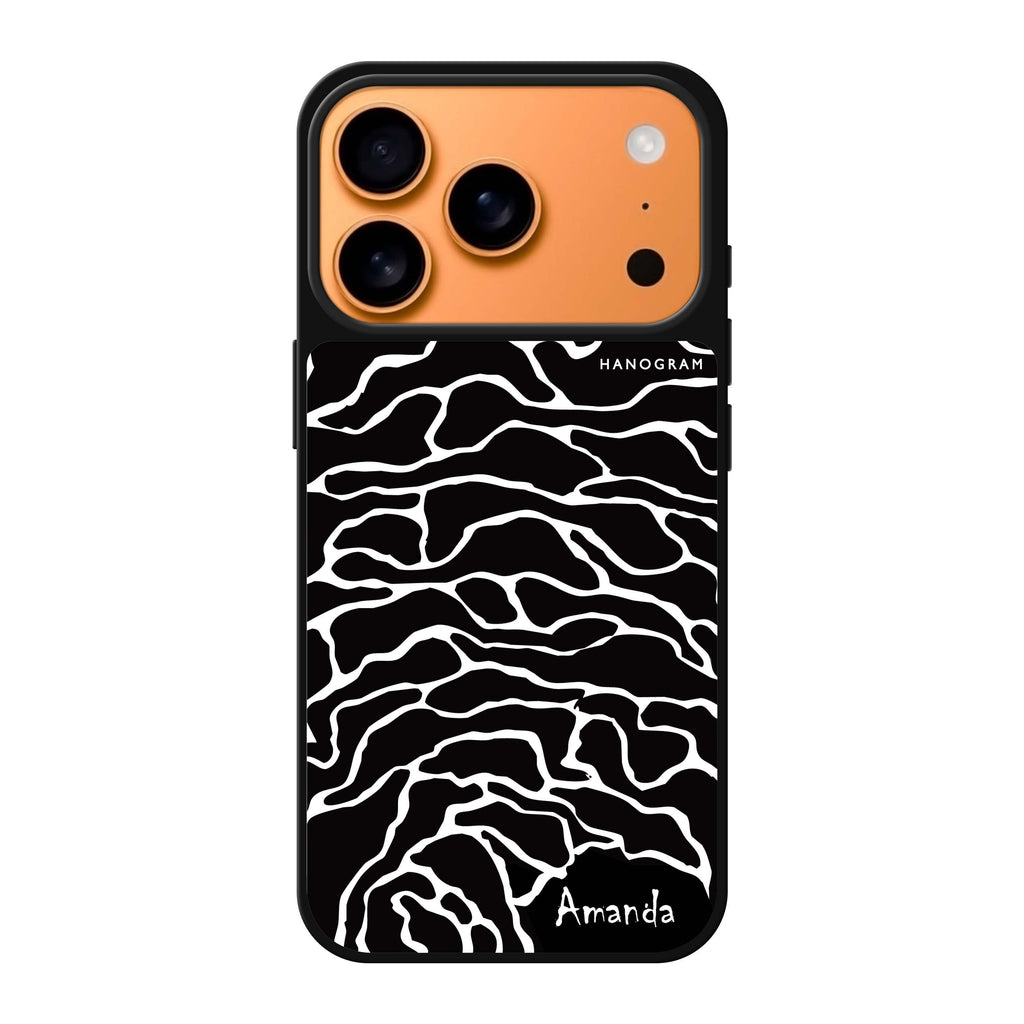 Contour Mapping personalized name abstract iPhone 17 Pro Max mirror case