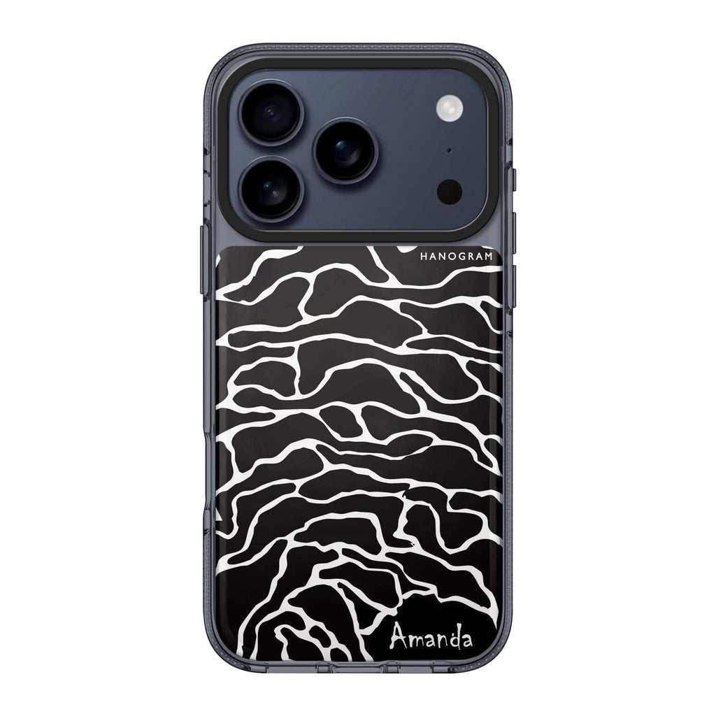 Contour Mapping personalized name abstract iPhone 17 Pro Max ultra clear case