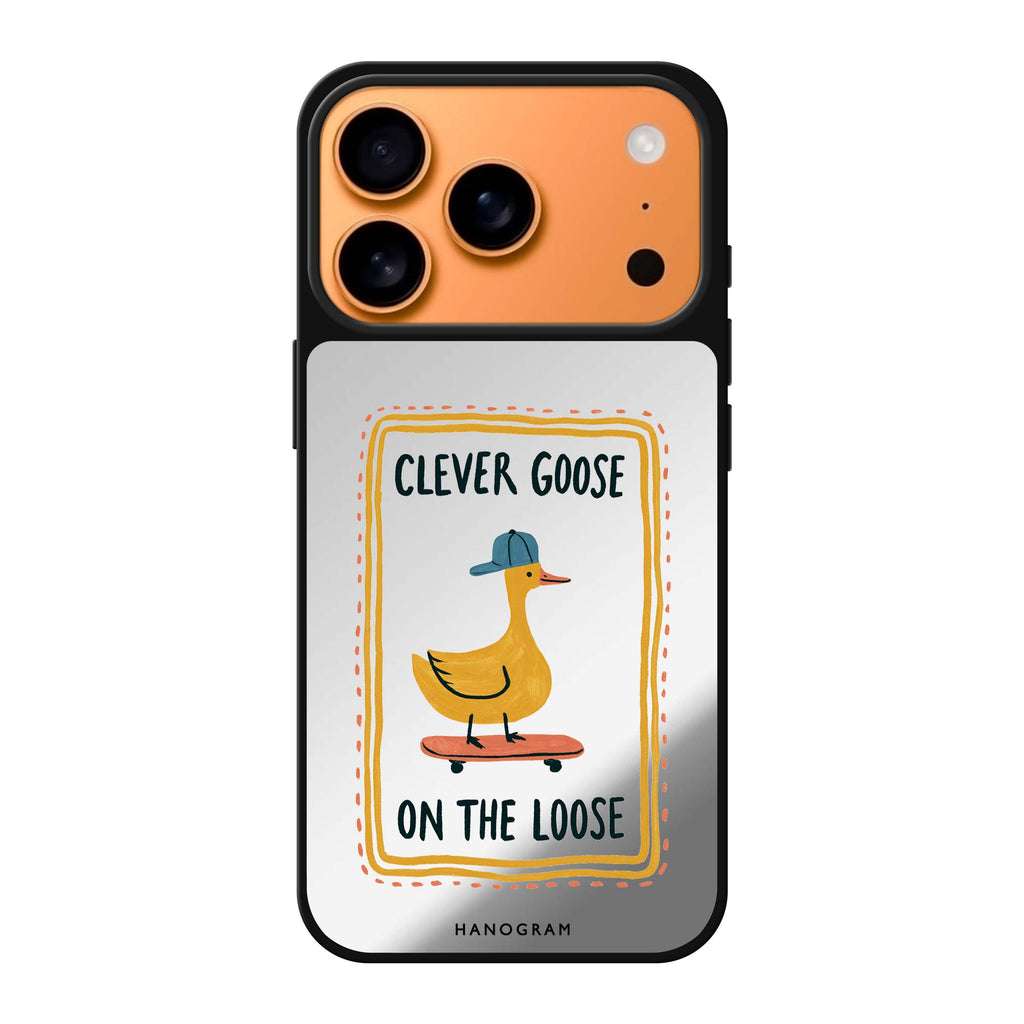 Goose on the Roll iPhone 17 Pro Max Mirror Case - design view 1