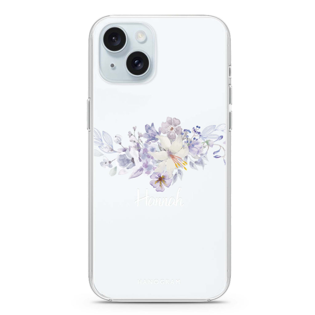 Serene Flowers & Me iPhone 15 plus Ultra Clear Case