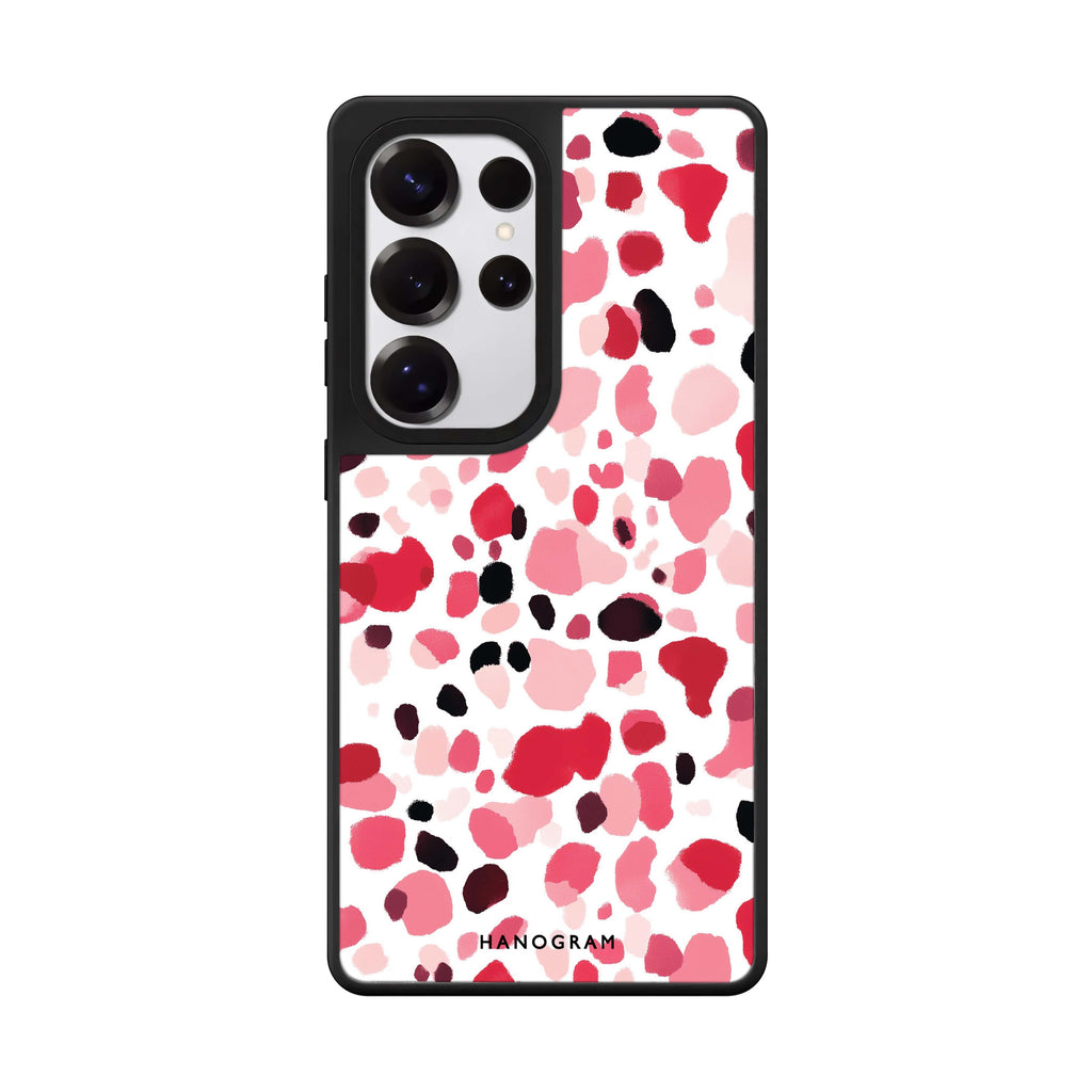 Leopard Luxe Samsung Galaxy S25 S24 S23 Ultra mirror case, front view