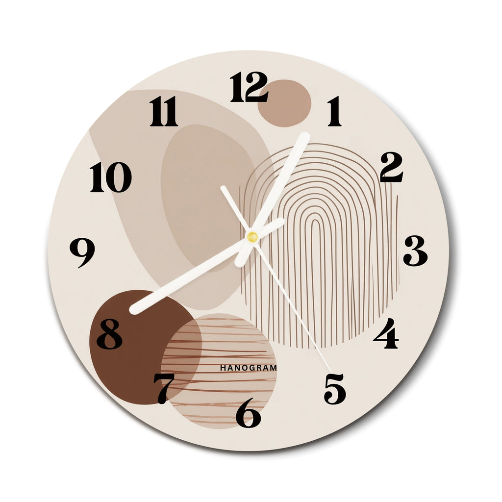 Soft Arch Layers premium glass wall clock, minimal home decor clock, main view