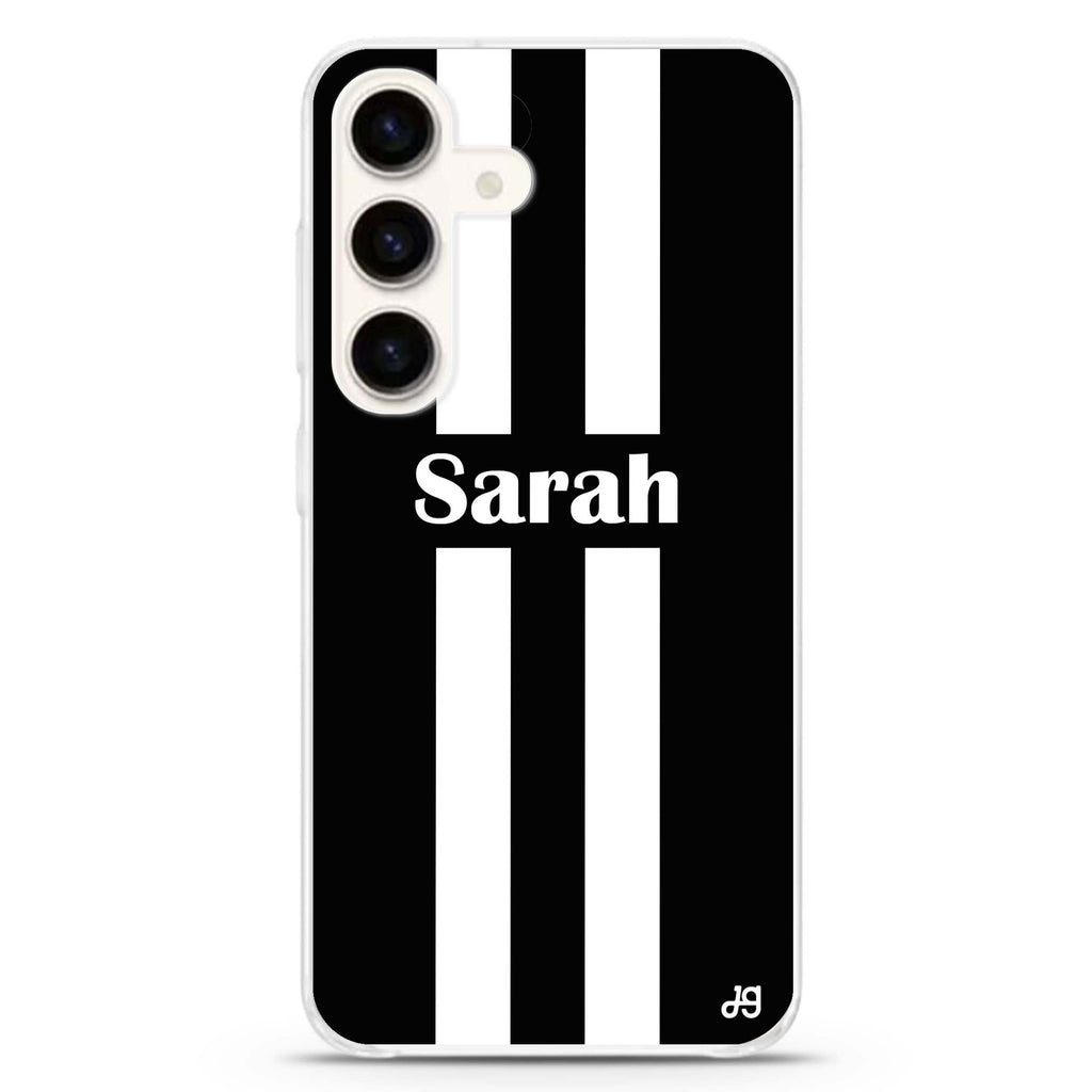 Black and white Stripes Samsung Galaxy Ultra Clear Case