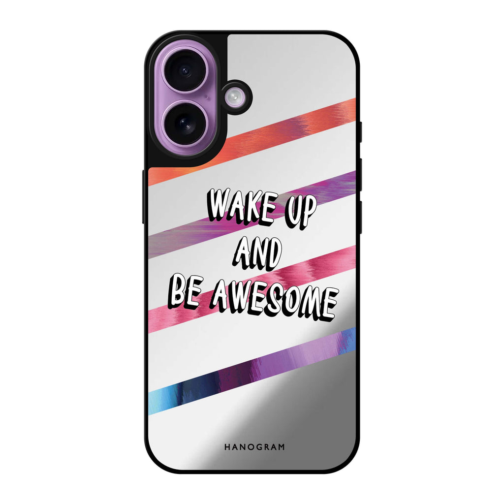 Reflective iPhone 16 Mirror Case –Wake up Design