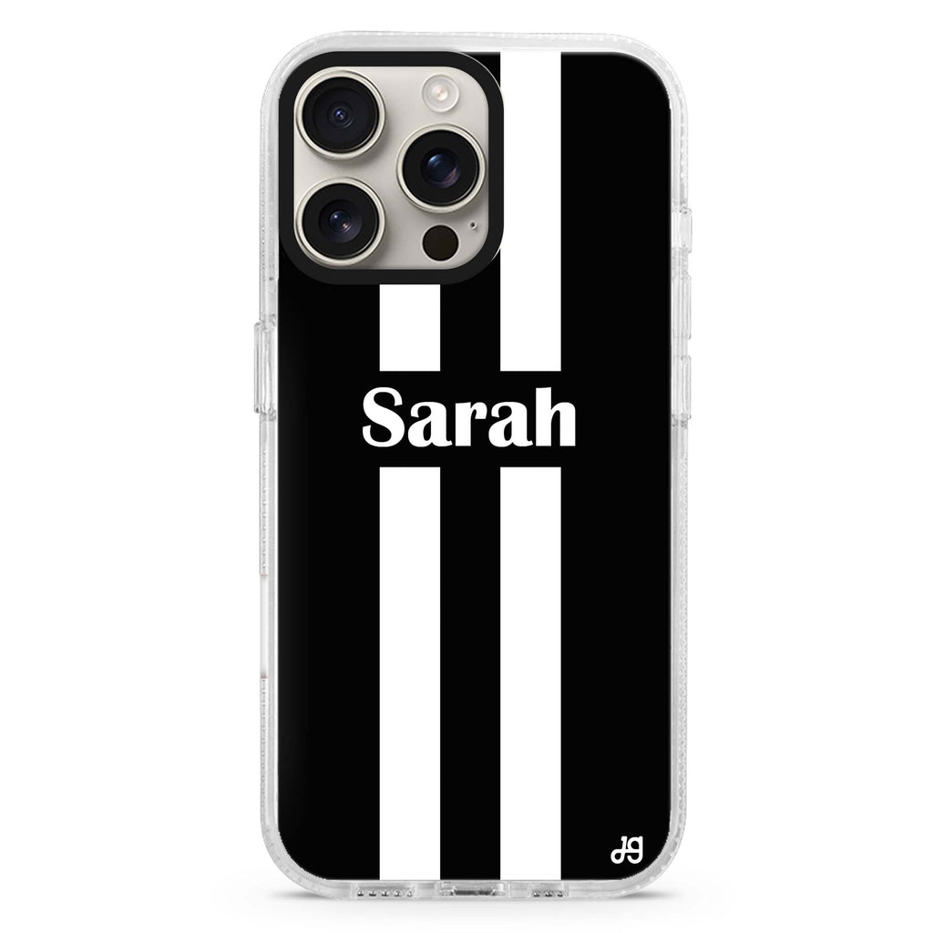 Black and white Stripes iPhone 16 Pro & 16 Pro Max Case - Personalized and Stylish Protection