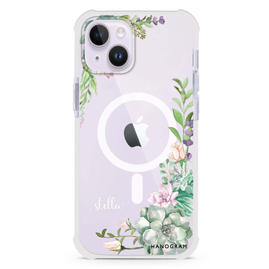 Rose in Wild iPhone 15 Plus MagSafe Compatible Ultra Shockproof Case