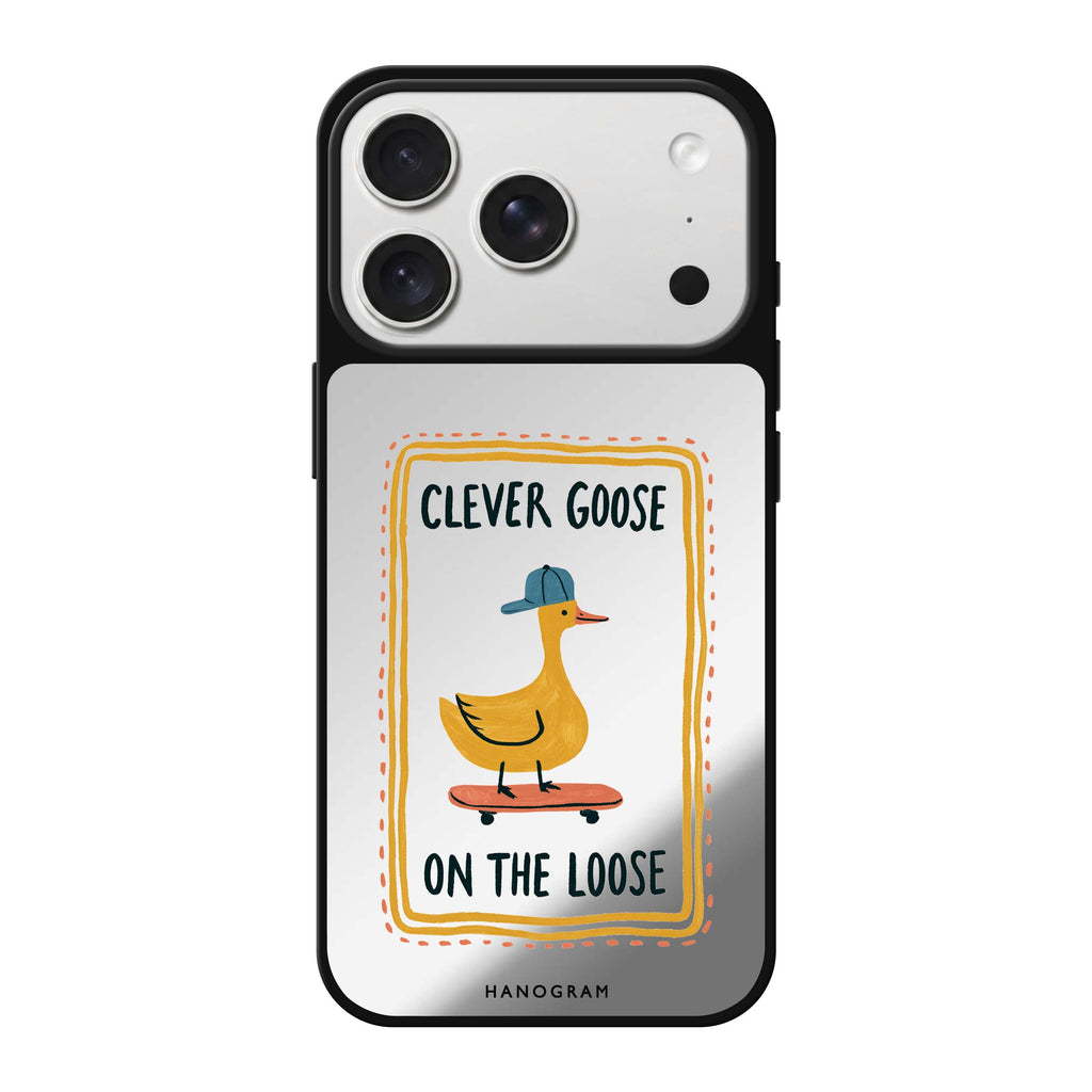 Goose on the Roll iPhone 18 Pro Max Mirror Case - design view 1