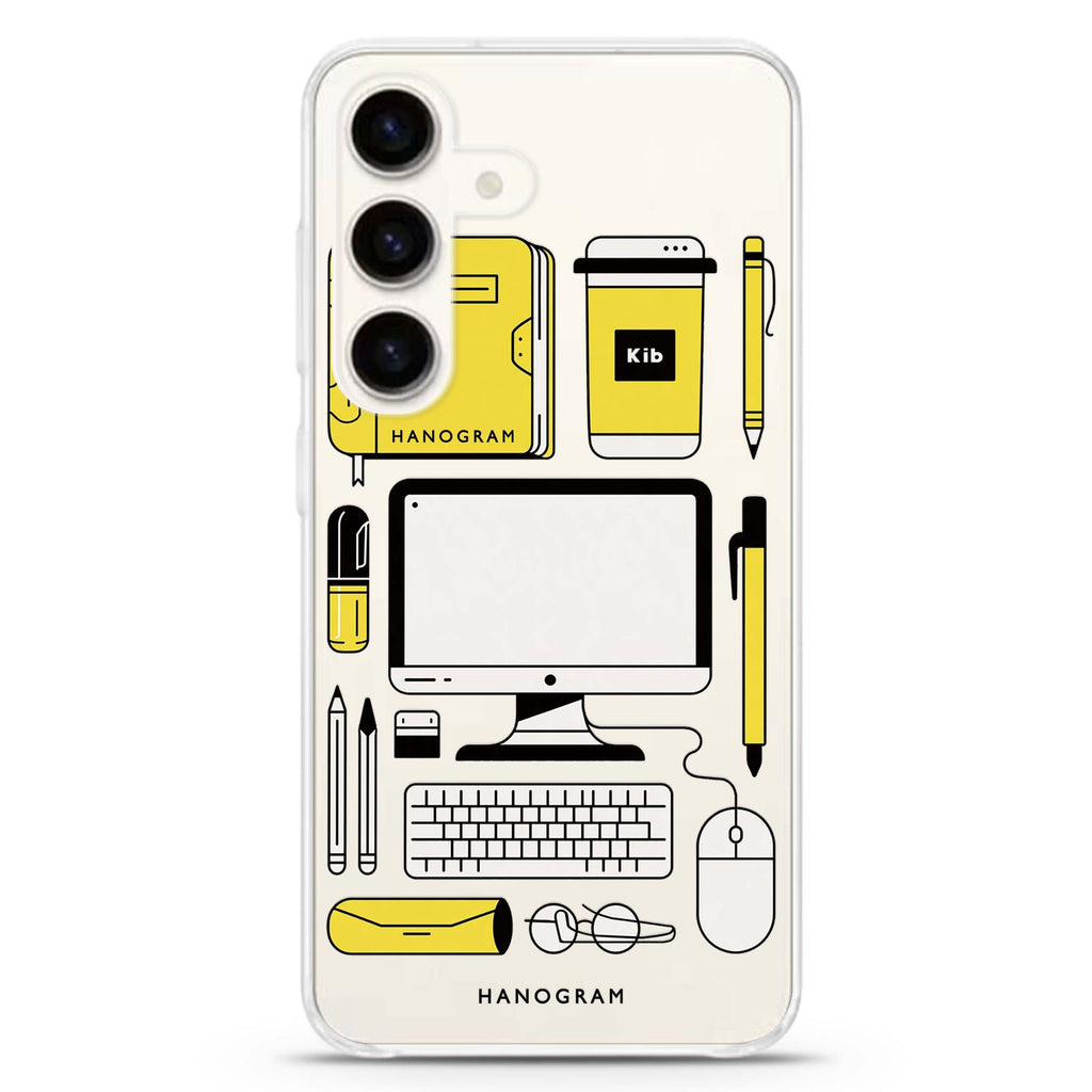 The Yellow Desk Club Samsung Galaxy Ultra Clear Case — front view