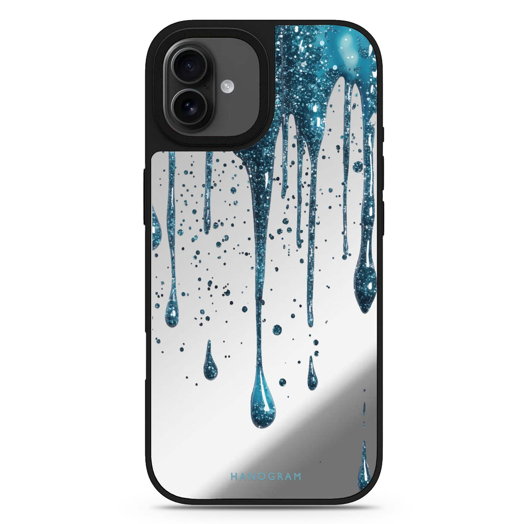 Aqua Shimmer iPhone 17 mirror case
